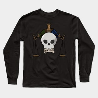 Lawyers crew Jolly Roger pirate flag (no caption) Long Sleeve T-Shirt